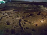 竪穴住居跡と貝塚の断面